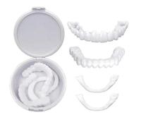 Carillas Cosméticas para Dientes Falsos, Prótesis Temporales Para Dentaduras Dentales, Blanco Natural, Cómodo Y Reutilizable, Blanqueamiento Dental Para Sonrisa Instantánea
