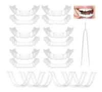 Carillas Dentales, 6 juegos Dentaduras Postizas Ajustables, Dientes Postizos Temporales, Dentaduras Postizas Instantáneas, Dentadura Postiza Perfecta, Dientes de Carillas Cosméticos