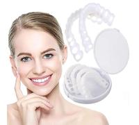 Carillas Dentales Blanqueadoras Temporales, 2 Pares De Aparatos Ortopédicos Cosméticos Cómodos Para Dientes Postizos Superiores E Inferiores, Dentaduras Postizas Con Sonrisa Perfecta