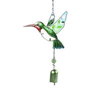 Carillon à Vent Colibri et Libellule en Métal Coloré - Décoration Suspendue avec Cloche pour Jardin, Terrasse, Maison, Cadeau Idéal pour la Fête des Mères, Son Mélodieux et Design Élégant