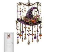 Carillón De Viento Atrapasol Halloween Artesanía Acrílica 2D Sonido