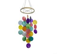Carillón de viento bohemio para uso decorativo en espacios interiores o exteriores, hecho a mano para ofrecer sonidos calmantes y un ambiente relajado (colorido)