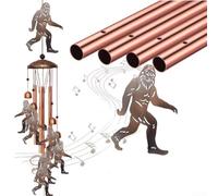 Carillón de viento con elemento escultórico Bigfoot y seis tiras de aluminio afinadas para una melodía repetitiva relajante (1)