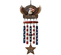 Carillón de viento conmemorativo número 250, decoración de águila patriótica con estrella