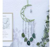 Carillón de viento de ágata geométrica, refractor de luz solar de arte mineral, atrapasueños colgantes para ventana para decoración de jardín y patio