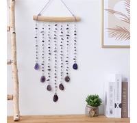 Carillón de viento de ágata geométrica, refractor de luz solar de arte mineral, atrapasueños colgantes para ventana para decoración de jardín y patio