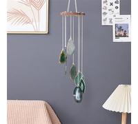 Carillón de viento de ágata geométrica, refractor de luz solar de arte mineral, atrapasueños colgantes para ventana para decoración de jardín y patio