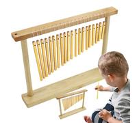 Carillón de viento de mesa - Instrumento musical de percusión con mazo, barra de metal compacta | Timbre de escritorio de una sola para niños, aula, meditación, relajación, terapia de sonido, prá