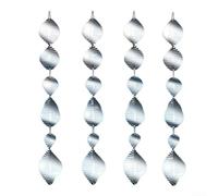 Carillón de viento de metal repelente de pájaros con diseño reflectante para uso en exteriores en porches y jardines, resistente a la intemperie y de larga duración (espina de pescado)