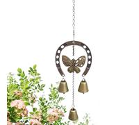 Carillón de Viento para Exterior con Relajante,Girador de Hierro Relajante con Campana de Exterior - Decoración de Caballo con Mariposas | Regalo para Mujeres Madres Hombres Jardín Navidad