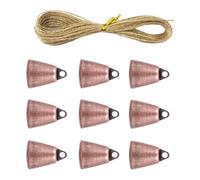 Carillones de metal históricos de moda de 9 divisiones, incluye cuerda de 5 m, accesorios de cuerda constante para donaciones de cubierta, carillones de Navidad vintage