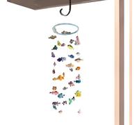 Carillones de viento - 25 x 18 cm, diseño de peces, decorativo para colgar, melodía de jardín de metal, campana de viento relajante al aire libre, para patio, césped, meditación, casa, jardín