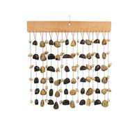 Carillones De Viento Con Haz De Sonido Con Soporte, Carillones De Viento De Concha De Fruta Natural, Accesorios De Terapia De Sonido De Meditación,H