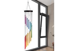 Carillones de viento de metal, impermeables, Koshi Aria, 12 tubos afinados con campanas de 3.35 pulgadas, 23.6 pulgadas, impermeable, para exteriores, balcón, puerta delantera, meditación, funeral