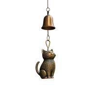 Carillones de Viento Gato | Campanas Conmemorativas Elegantes Exquisitas para Exterior | Carillón De Viento Decorativo para Puerta De Gato | para Balcón, Hogar, Césped, y Porche