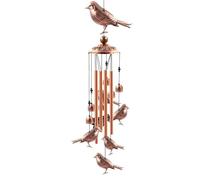 Carillones de viento para exteriores, campanas de viento para pájaros, carillón de pájaro con gancho en S - Candelabro musical para decoración de jardín, decoración exterior para el hogar, habitación