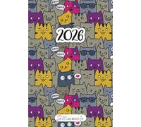 Carina Agenda 2026 Gatti: Pianificatore Settimanale Verticale 2026 | 12 Mesi, da Gennaio a Dicembre | Planner Italiano con Vista Settimana su Due Pagine | Coordinatrice del Caos