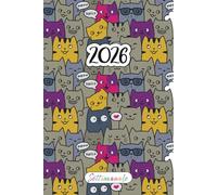 Carina Agenda 2026 Gatti: Pianificatore Settimanale Verticale 2026 | 12 Mesi, da Gennaio a Dicembre | Planner Italiano con Vista Settimana su Due Pagine | Coordinatrice del Caos