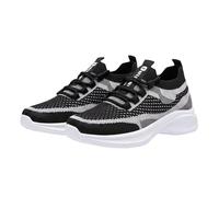 Carina L - Zapatillas deportivas para mujer de malla transpirable para primavera y verano, suela suave, informal, deportiva, ligera, ancha, H, talla 40, Negro , 36 EU