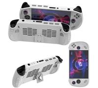 carinacoco Funda protectora de silicona para Lenovo Legion Go S Gaming, suave, ultrafina, antiarañazos, absorción de golpes, antideslizante, con función atril, color blanco