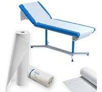 CARIND Sábanas Desechables Médicas en Rollo para Camilla de Masaje, Cama Médica o Esteticista, 2 Capas, 175 Desgarros, Blanco 60 x 300 m (Conf. 1 Rollo)