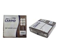 Carind - Servilletas de 38 x 38 cm, 40 unidades, 1/4, 2 capas, color marrón