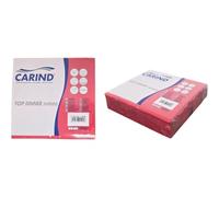 Carind - Servilletas de 38 x 38 cm, 40 unidades, 1/4, 2 capas, color rojo
