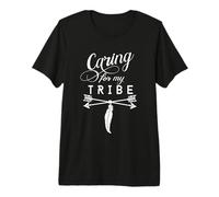 Caring For My Tribe Cute Bojo Regalo Vintage con Flechas Camiseta Premium