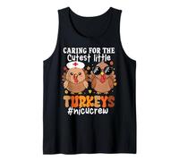 Caring For The Cutest Little Turkeys NICU Crew Thanksgiving Camiseta sin Mangas