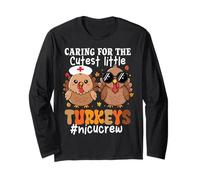 Caring For The Cutest Little Turkeys NICU Crew Thanksgiving Manga Larga