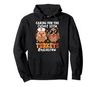Caring For The Cutest Little Turkeys NICU Crew Thanksgiving Sudadera con Capucha