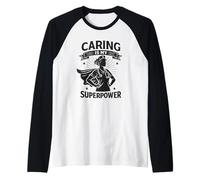 Caring is My Superpower | Regalo del Día Internacional de la Enfermera Camiseta Manga Raglan