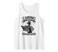 Caring is My Superpower | Regalo del Día Internacional de la Enfermera Camiseta sin Mangas