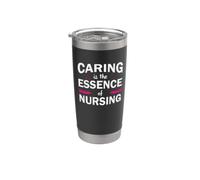 Caring is The Essence Of Nursing Nurses Funny Nurse Vaso térmico de acero inoxidable de doble pared
