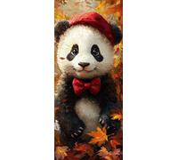 Carino. Dipingere con i Numeri Adulti, Misura XXL 30x90cm,Panda Paint by Numbers Kit Principianti Con 3 Penne, Kit Fai Da Te, Hobby Creativi Adulti Regalo Donna Decorazioni, (Senza Cornice) P0M-283