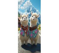 Carino. Dipingere con i Numeri Adulti, Misura XXL 40x120cm,Alpaca Paint by Numbers Kit Principianti Con 3 Penne, Kit Fai Da Te, Hobby Creativi Adulti Regalo Donna Decorazioni, (Senza Cornice) P0M-299