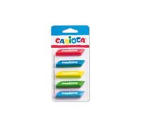Carioca 42783 - Pack de 5 mini gomas de borrar triangulares, multicolor