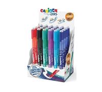 Carioca 43040 Oops Bolígrafo Borrable, Colores Surtidos, Caja de 24, Multicolor, estandar