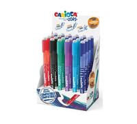 Carioca 43040 Oops Bolígrafo Borrable, Colores Surtidos, Caja de 24, Multicolor, estandar