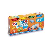 Carioca Baby DO Plastilina, Set de 8 Colores, para Niños a Partir de 12 Meses, Colores Luminosos y Combinables, para Niños de 1 Año, No Ensucia Las Manos y Secado al Aire, Contiene Trigo