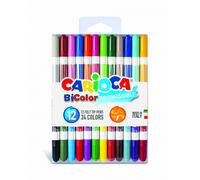 Carioca bicolor pack de 12 rotuladores - dos colores por rotulador - t