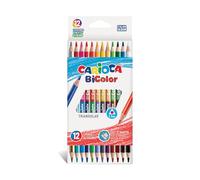 CARIOCA Bicolor - Pinturas Escolares 2 en 1, Ahorro de Espacio