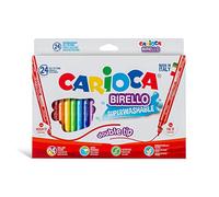 Rotuladores de Colores Carioca Birello Superlavable Caja 24 Colores Doble Punta