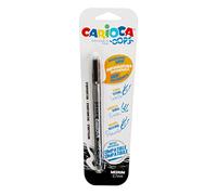 CARIOCA - Bolígrafo Borrable Oops Negro, Tinta Termosensible, 0,7 mm, 1 Ud | Bolígrafo Borrable de Tinta Termosensible con Doble Goma, Trazo de 0,7 Mm Escolar, Agarre Ergonómico Triangular para Colegio