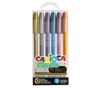 Carioca bolígrafos del gel neón - caja de 6 bolígrafos de gel fiore