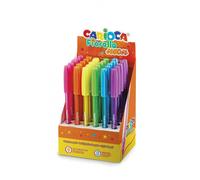 CARIOCA Bolígrafos del Gel surtidos Neón | Display de 30 Bolígrafos de Gel Fiorella colores Neón | Para el Colegio, Universidad y Oficina | Punta de Ø 0,1 mm | 30 piezas