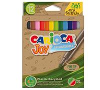 CARIOCA CARIOCA-8003511431 EcoFamily Joy-12 Puntas de Fieltro, Multicolor, 12 (43100)
