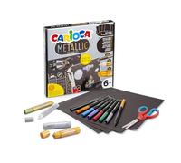 Carioca Caja de Juego Metállic Set | para Realizar creatividades con Efecto metálico con cartulinas en 3D | 17 Piezas