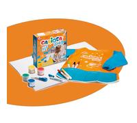 Carioca Caja de Juego para Bebé 2+ | Set de 12 Productos para Bebés + 1 Hoja de Papel 70x45 cm | Incluye Rotuladores, Témpera, Pincel, Delantal y Hoja de Papel | 13 piezas