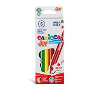 Carioca - Caja de rotuladores con tinta lavable, punta fina sintética, 6 unidades, multicolor